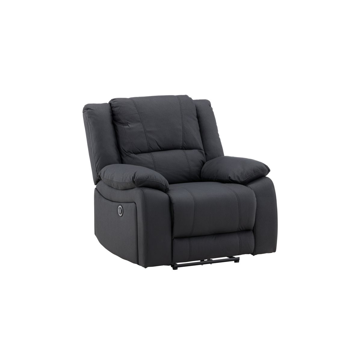 VENTURE DESIGN Singapore recliner lænestol, m. armlæn - sort polyester og metal