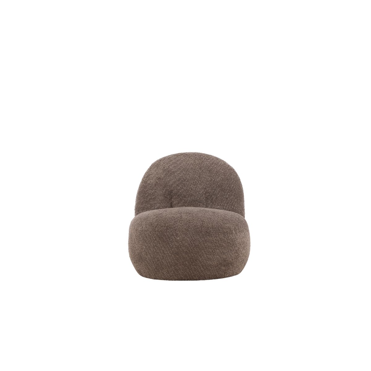 VENTURE DESIGN Omaha loungestol - brun bouclé polyester