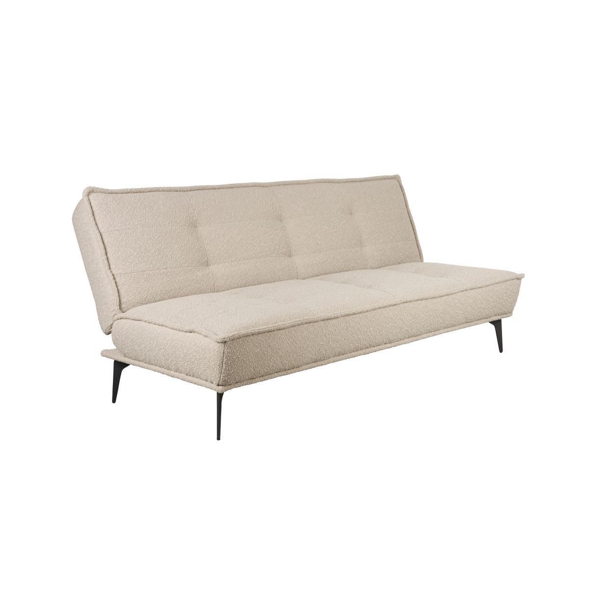 WHITE LABEL LIVING Cielke sovesofa - beige polyester og fyrretræ