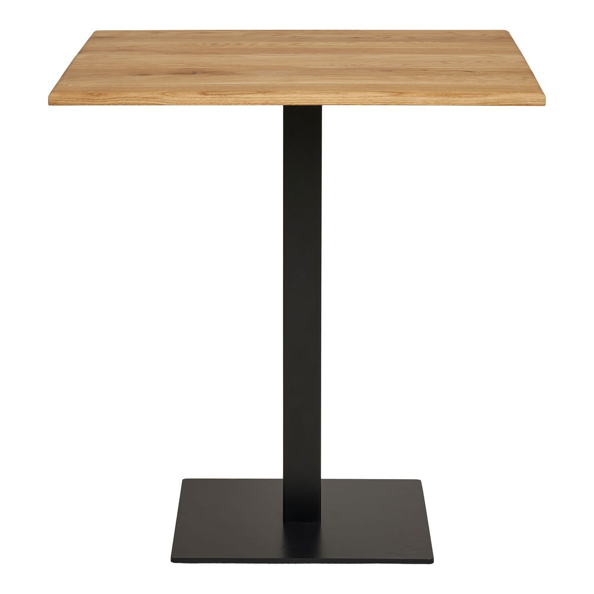 HOUSE NORDIC Lignano Cafebord - Cafebord, eg, sort metal base 70x70x75 cm