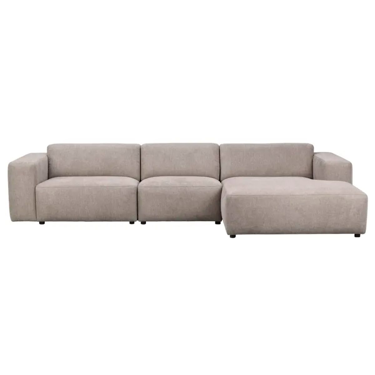 ROWICO Willard 4 pers. modul sofa, m. højre chaiselong - beige stof