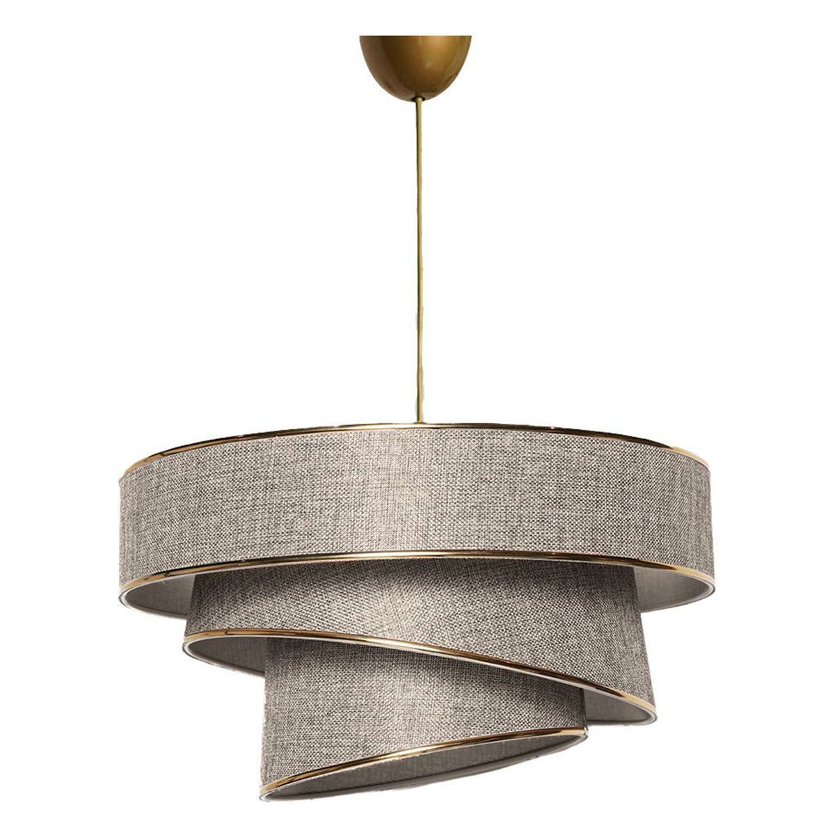 LUMI Couper loftlampe - beige bomuld og guld