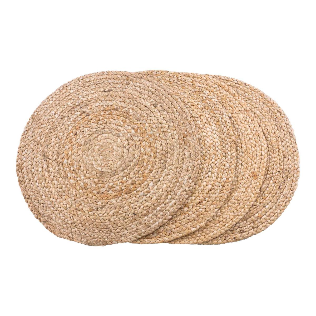 HOUSE NORDIC Bombay Dækkeservietter, sæt af 4 - Dækkeservietter, flettet jute, natur ø38 cm, sæt af 4