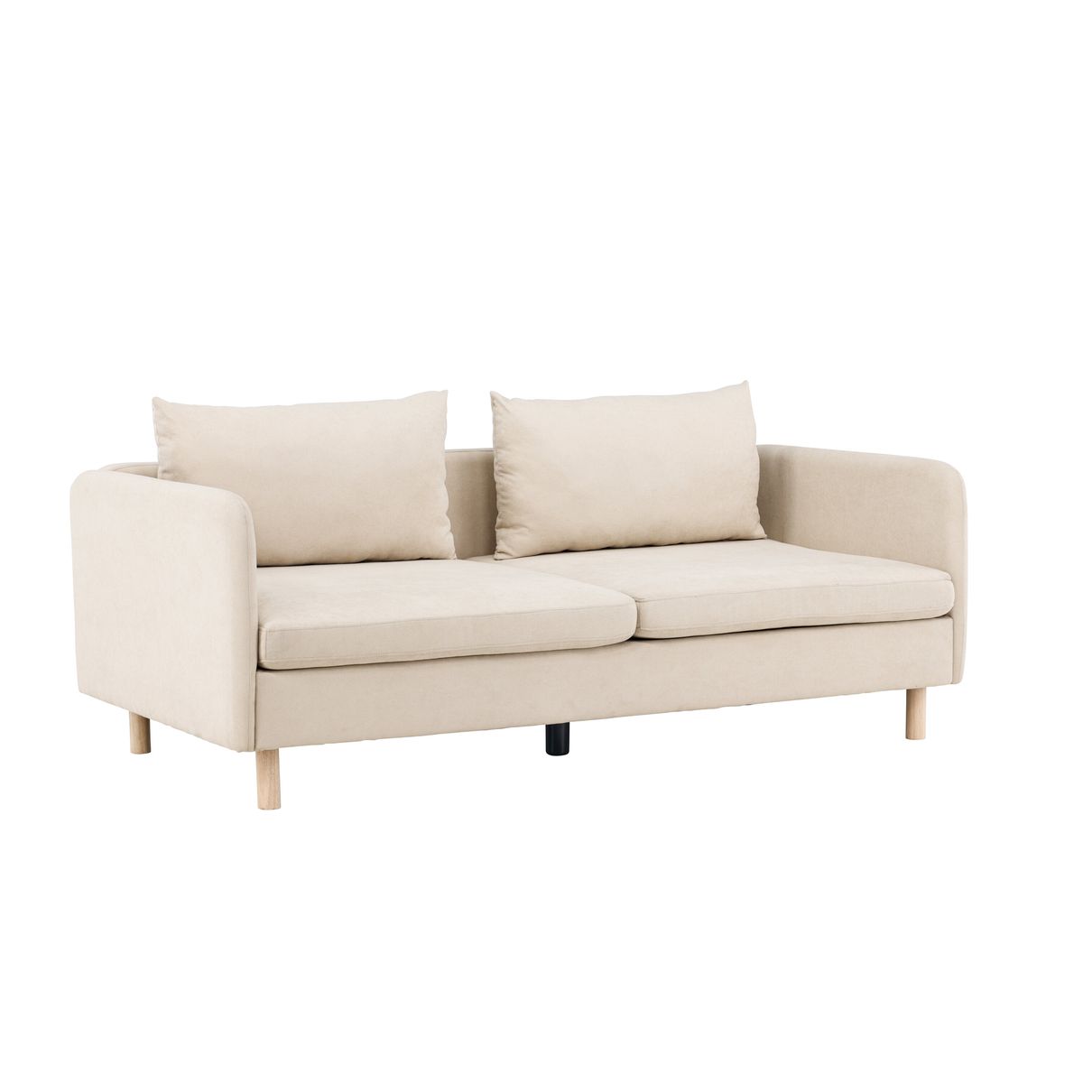 VENTURE DESIGN Zero 2 pers. sofa - beige polyester og natur gummitræ