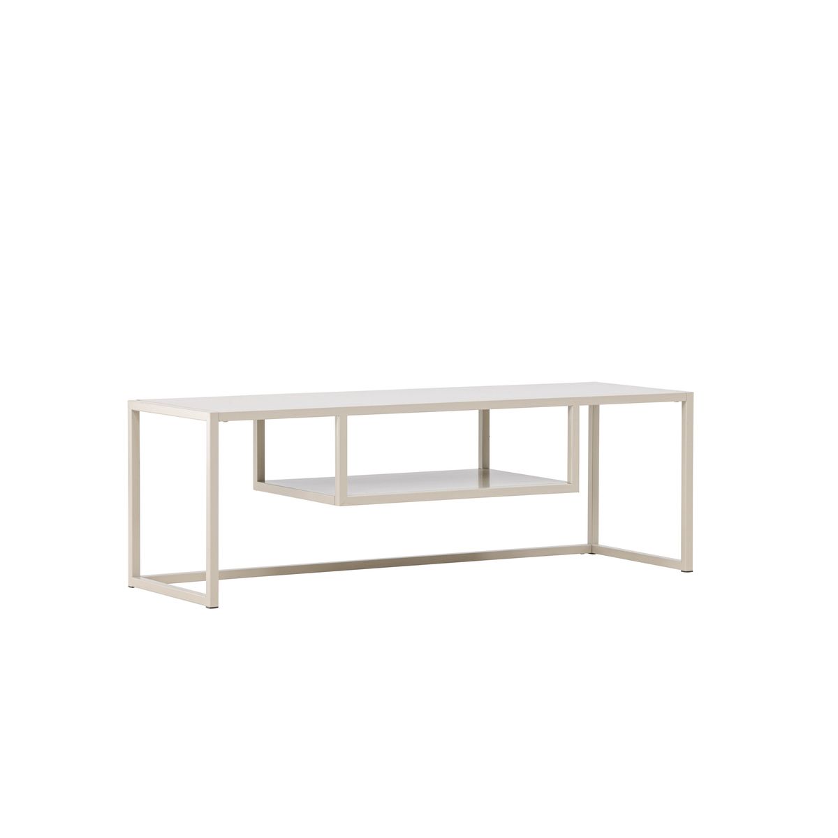 VENTURE DESIGN Riverside TV-bord, m. 1 hylde - beige stål (120x40)