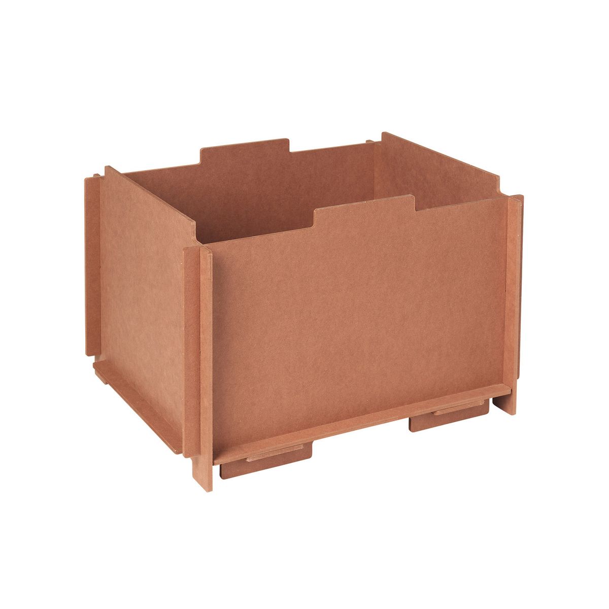 BROSTE COPENHAGEN Stacie opbevaringsbox, stabelbar - brun MDF (34x44)