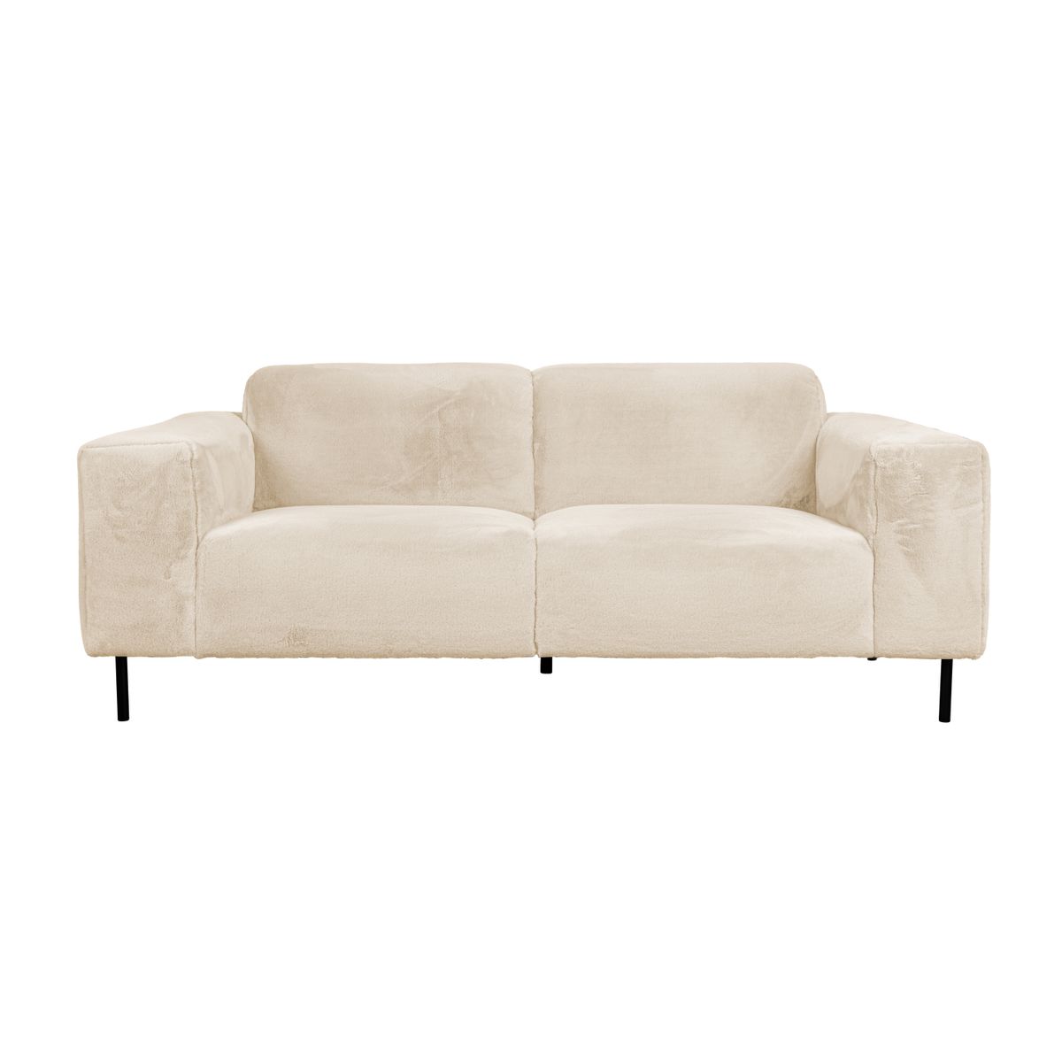 WHITE LABEL LIVING Sylvia 2,5 pers. sofa - hvid imiteret pels