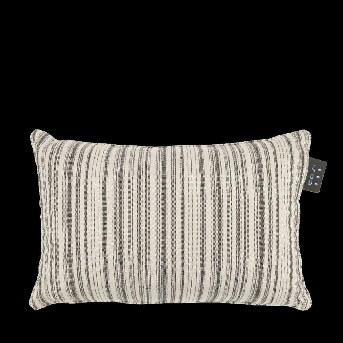 COSI FIRES Cosipillow Striped varmepude, genopladeligt batteri, rektangulær - hvid/sort stof (40x60)