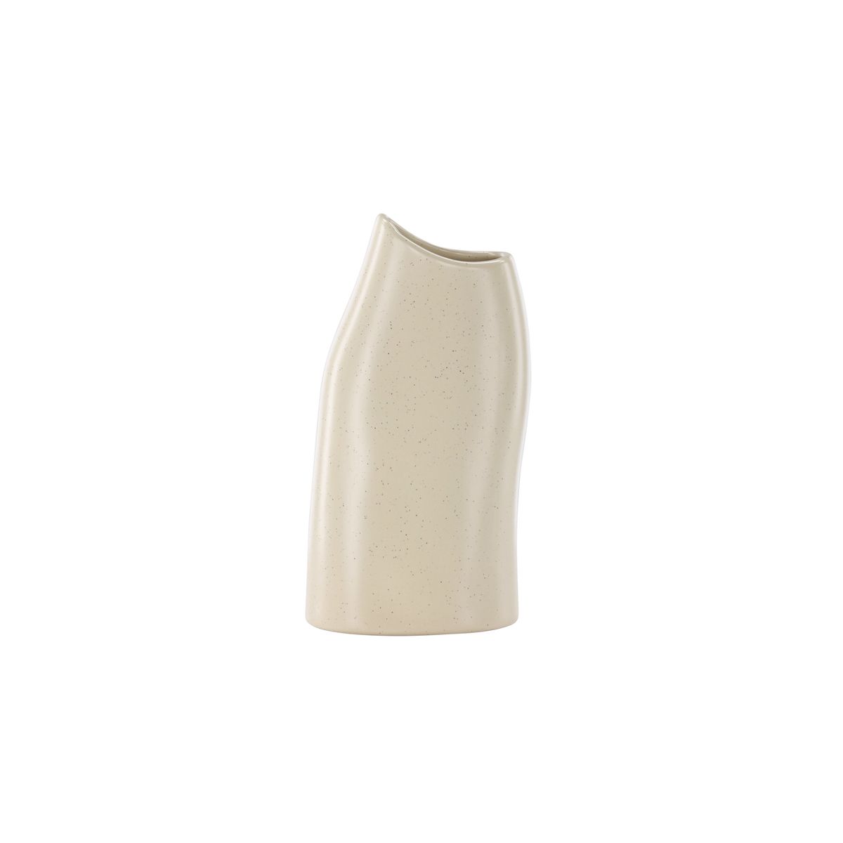 VENTURE DESIGN Ernst vase - beige/sorte prikker stentøj (12x9x23H)