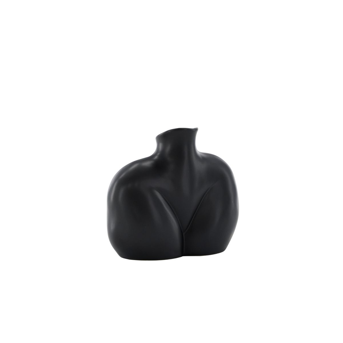 VENTURE DESIGN Harvey vase - mat sort stentøj (17x10x15H)