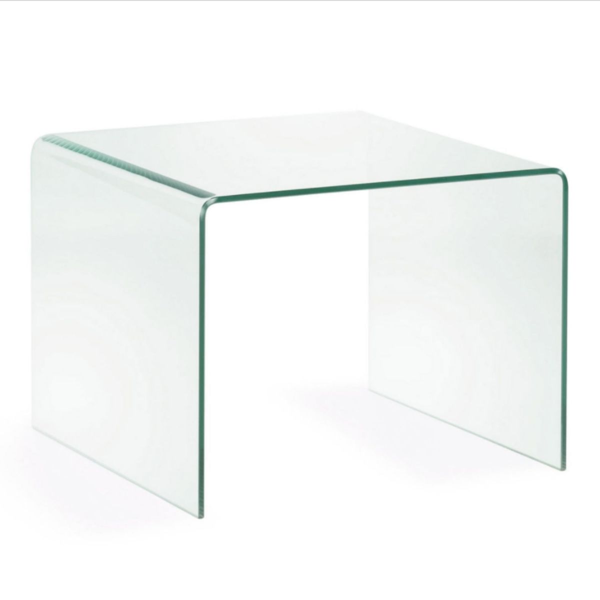 KAVE HOME Burano sidebord, kvadratisk - klar glas (60x60)