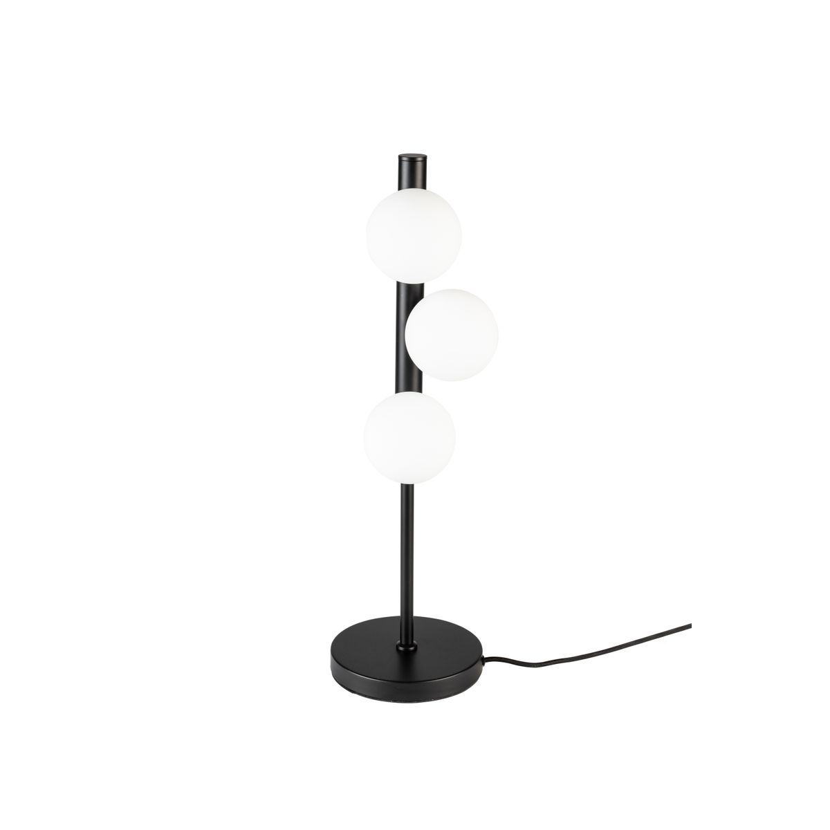 WHITE LABEL LIVING Monica bordlampe - hvid glas og sort