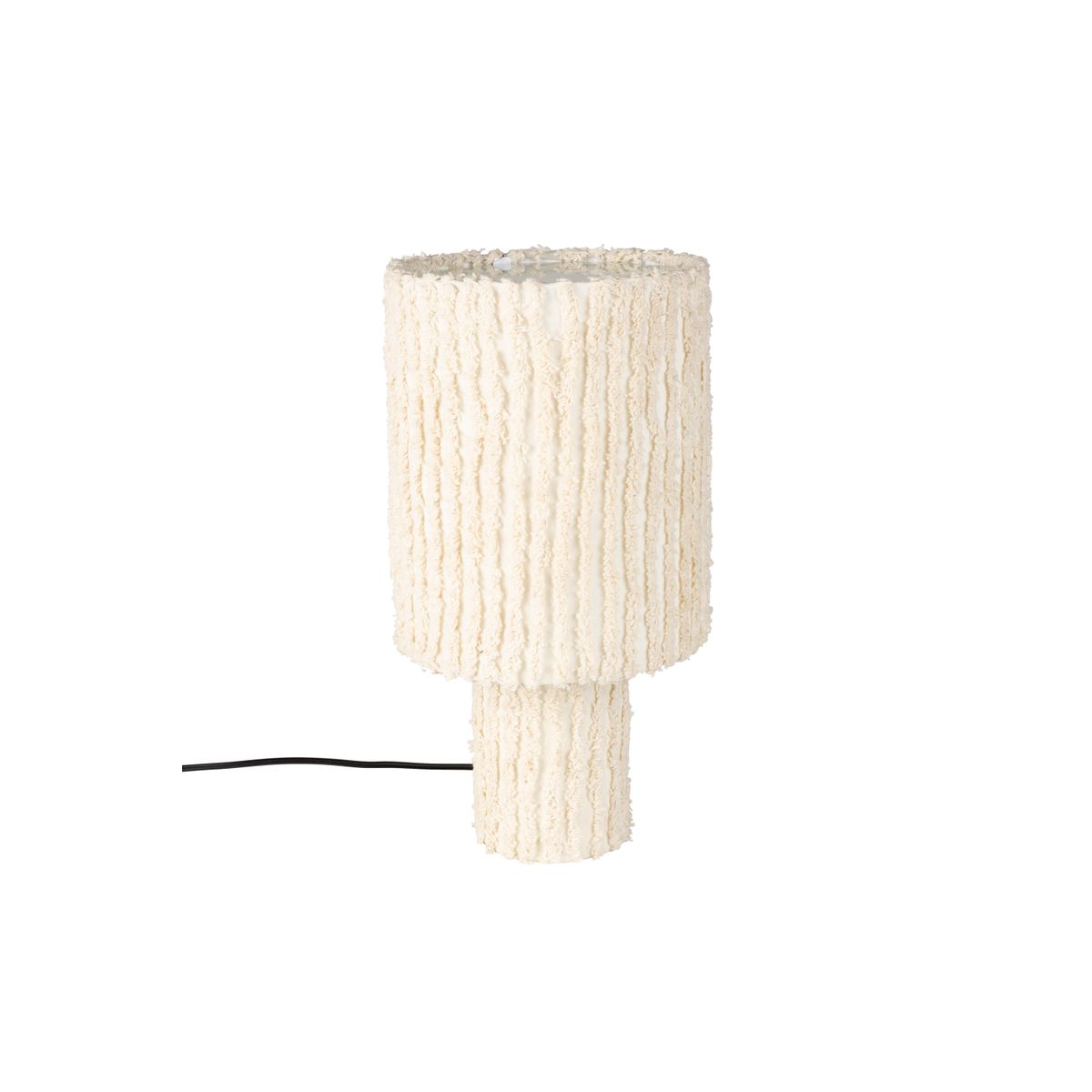 WHITE LABEL LIVING Arjun bordlampe - beige bomuld