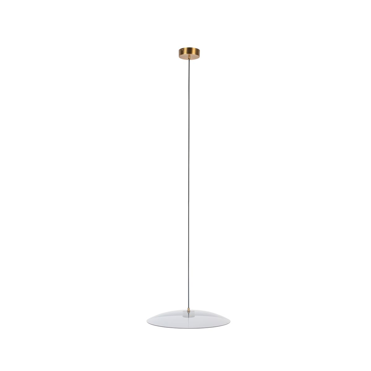 ZUIVER Float loftlampe, rund - glas og guld jern (Ø50)