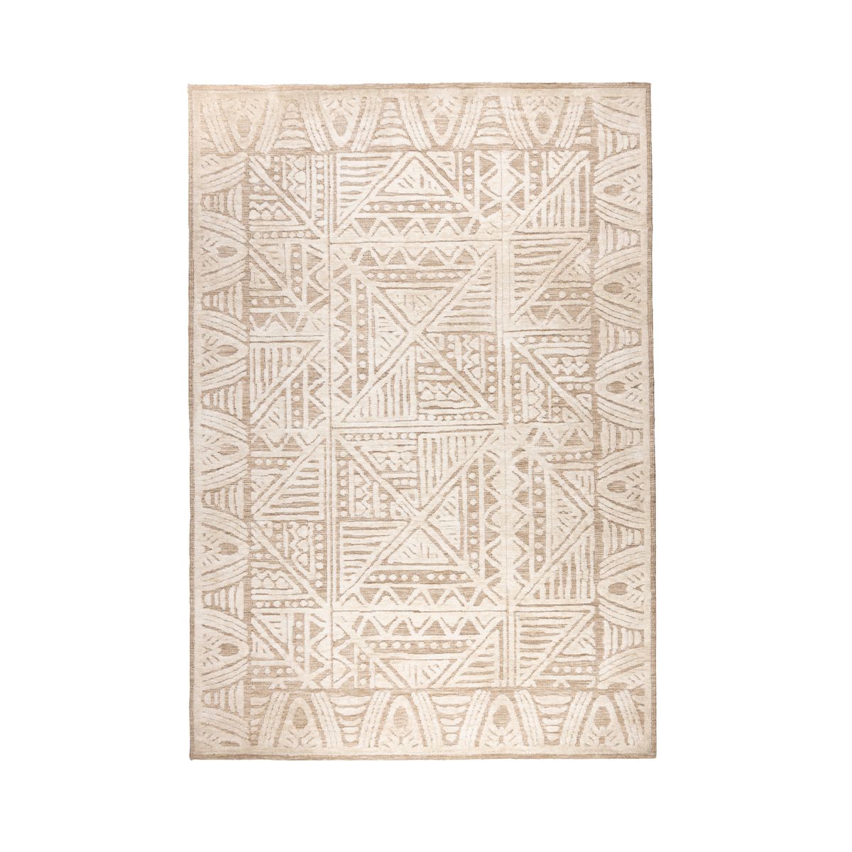 WHITE LABEL LIVING Cuzco gulvtæppe, rektangulær - beige polyester (160x230)