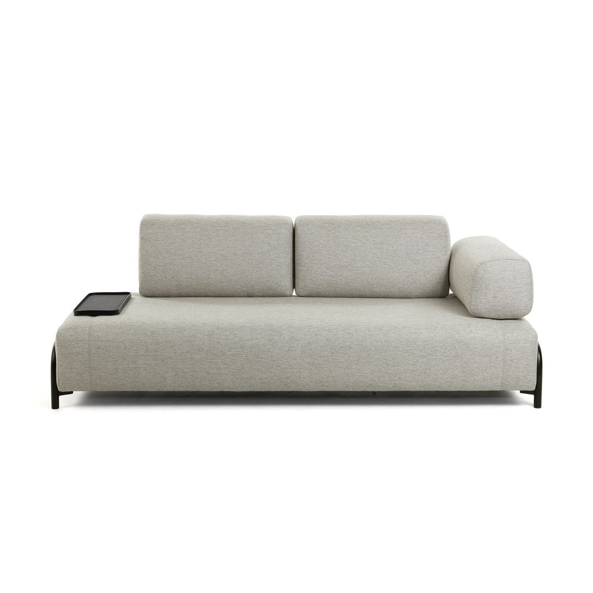 KAVE HOME Compo 3 pers. sofa m. lille bakke - beige stof og metal