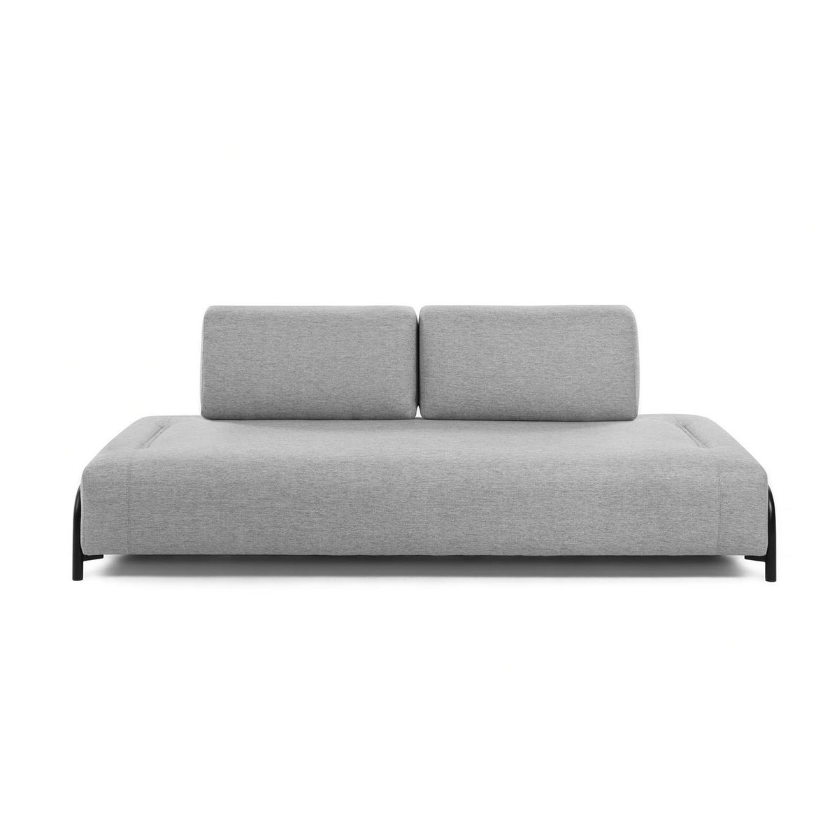 KAVE HOME Compo 3 pers. sofa - lysegrå stof og metal