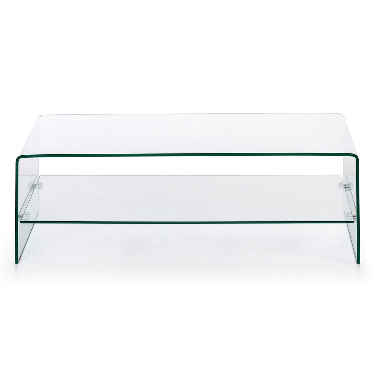 KAVE HOME Burano sofabord, m. hylde - klar glas (110x55)