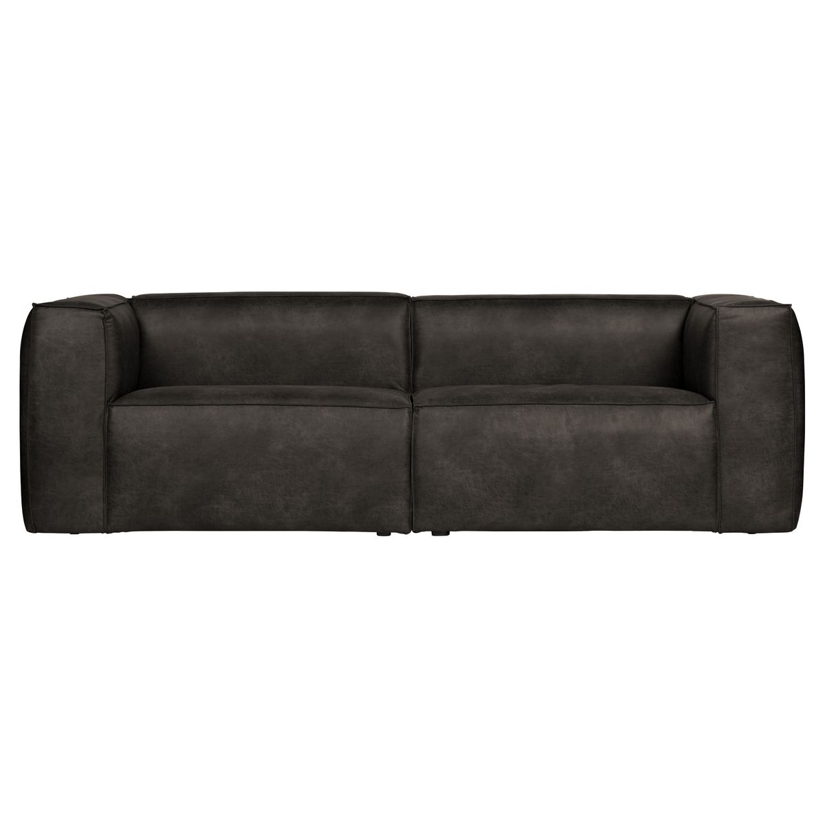 WOOOD Bean 3,5 pers. sofa - sort læderfiber/polyester