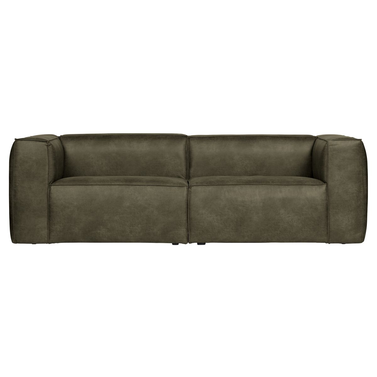 WOOOD Bean 3,5 pers. sofa - army grøn læderfiber/polyester