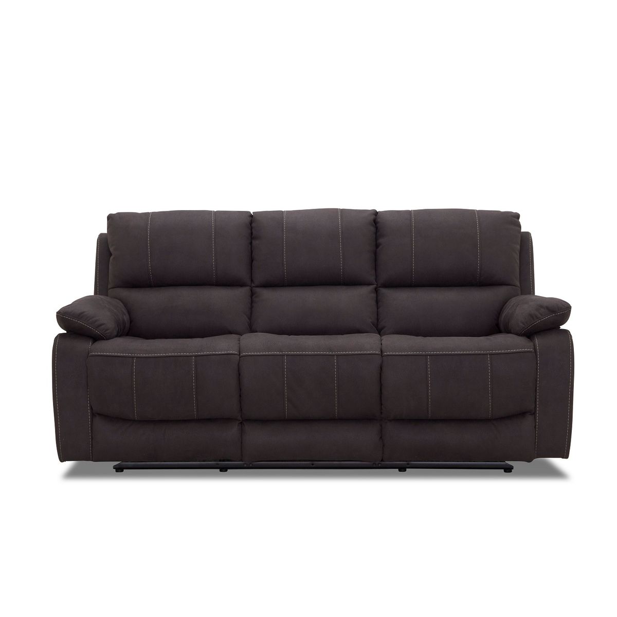 HAGA Texas 3 pers. recliner sofa - gråbrunt stof