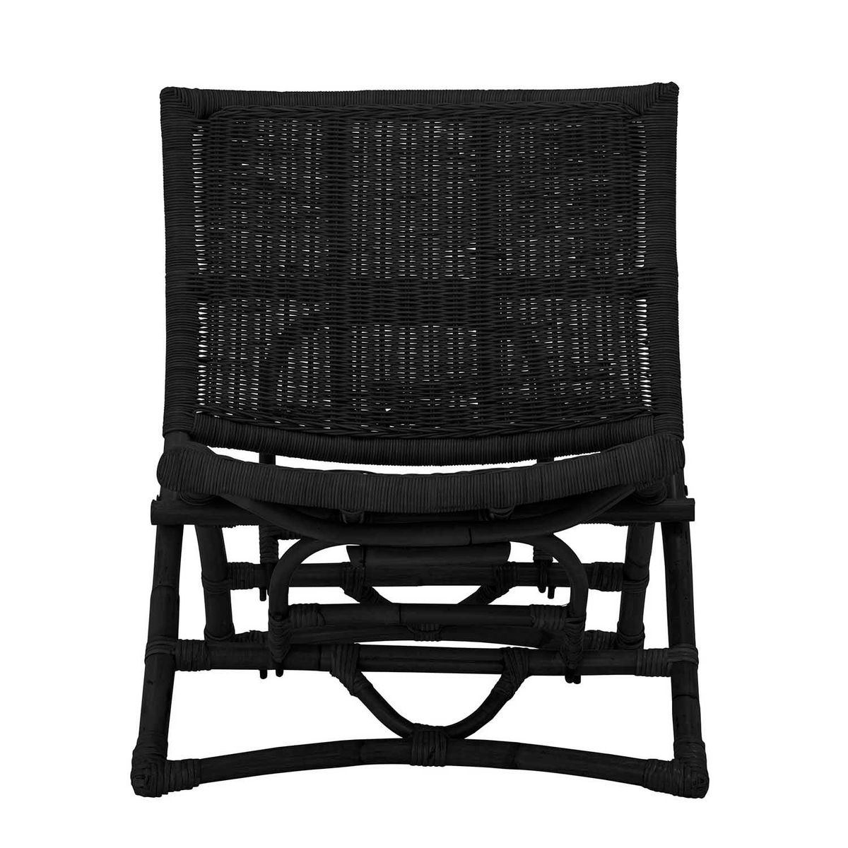 BLOOMINGVILLE Baz loungestol, foldbar - sort rattan