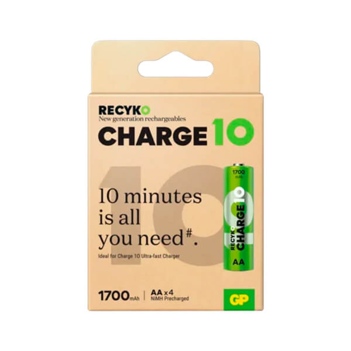 ReCyko Charge 10 AA-batteri 1700 mAh