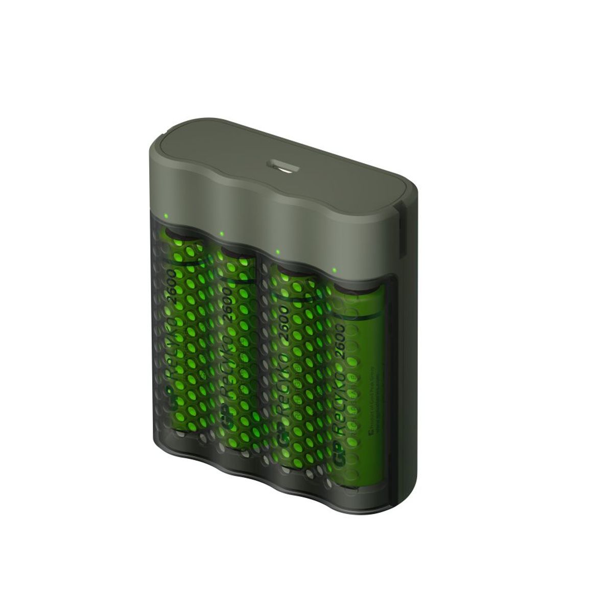 GP ReCyko Speed-oplader (USB), inkl. 4 stk. AA 2600mAh NiMH-batterier