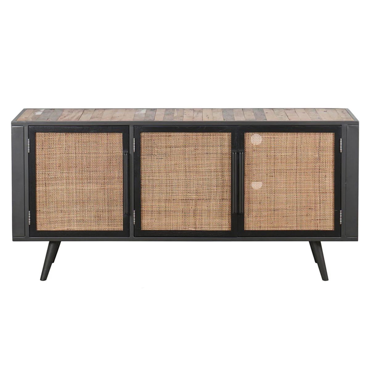 NOVASOLO NORDIC RATTAN NATURLIG BÅDTRÆ TV BORD MED 3 LÅGER - 160