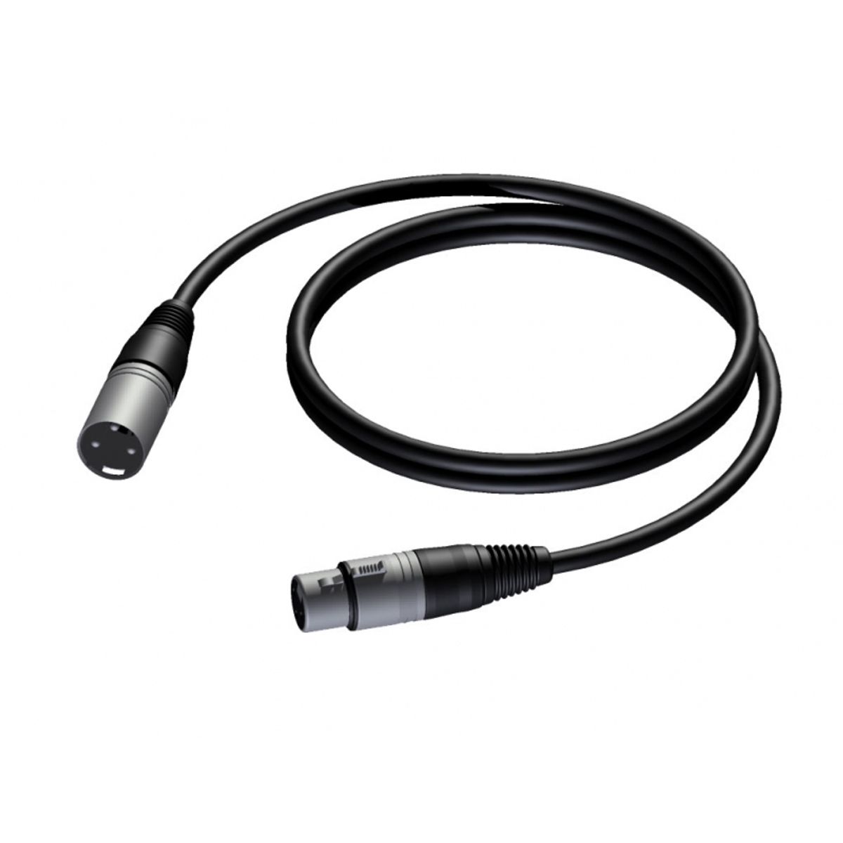 Procab CAB901 - XLR 3Pol Han til Hun kabel 1 meter