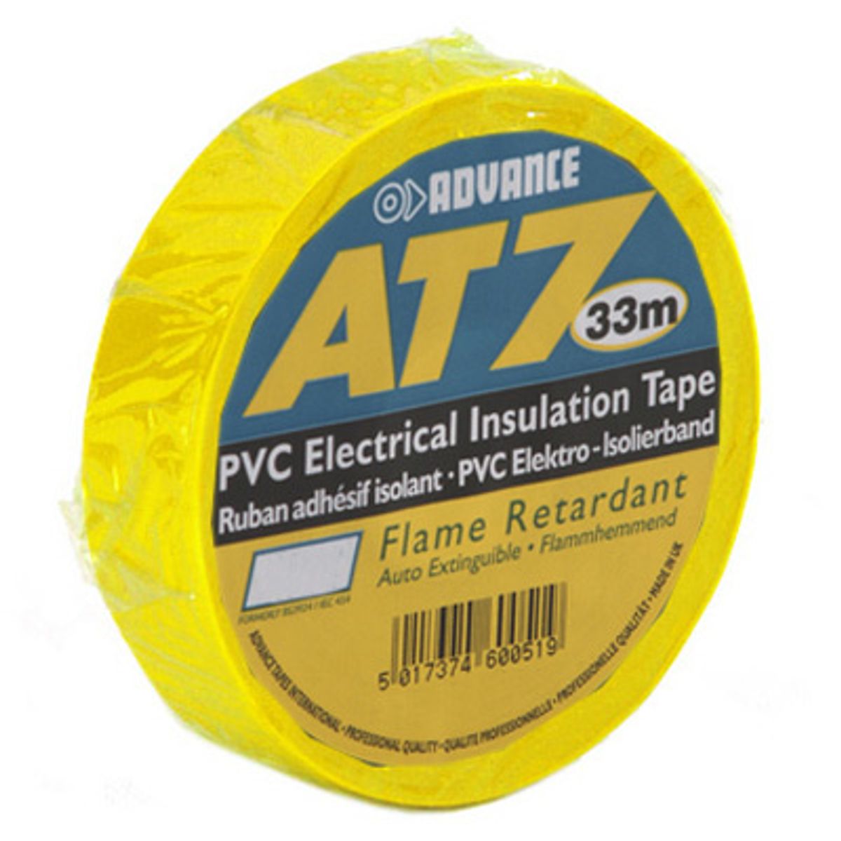 Advance AT7 PVC-tape 19mm x 33m Gul