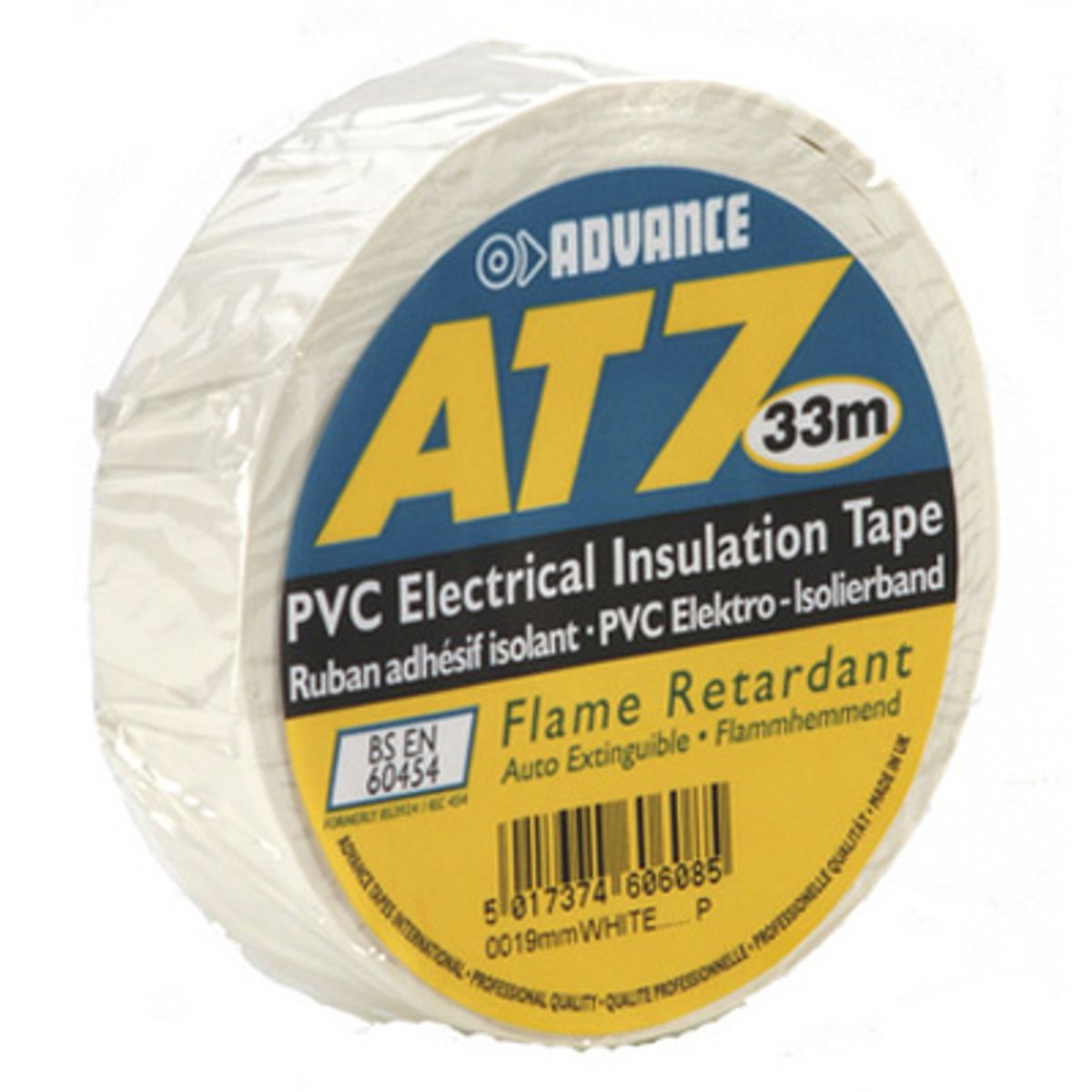 Advance AT7 PVC-tape 19mm x 33m Hvid