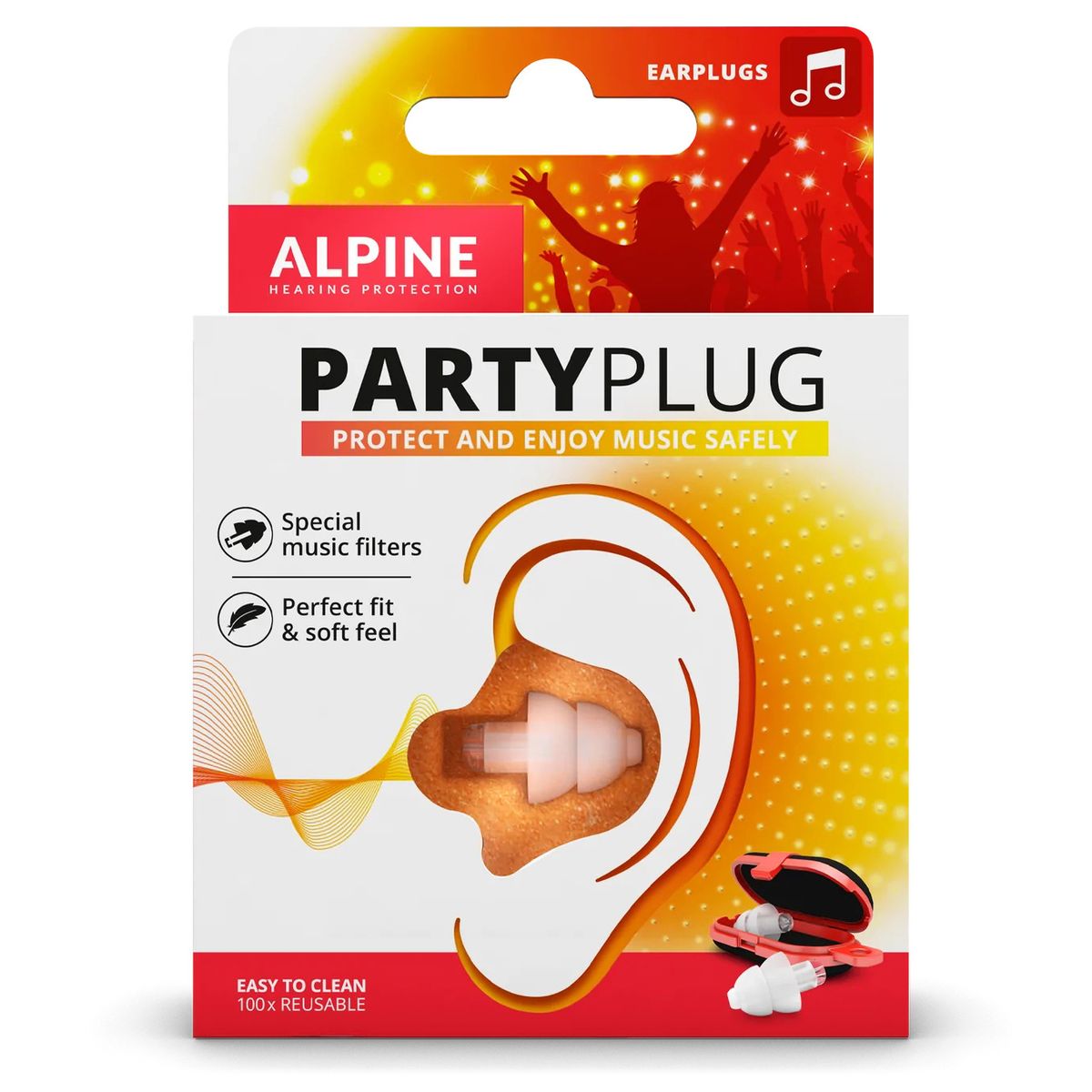 Alpine Party Plug - Fest Ørepropper - Transparent