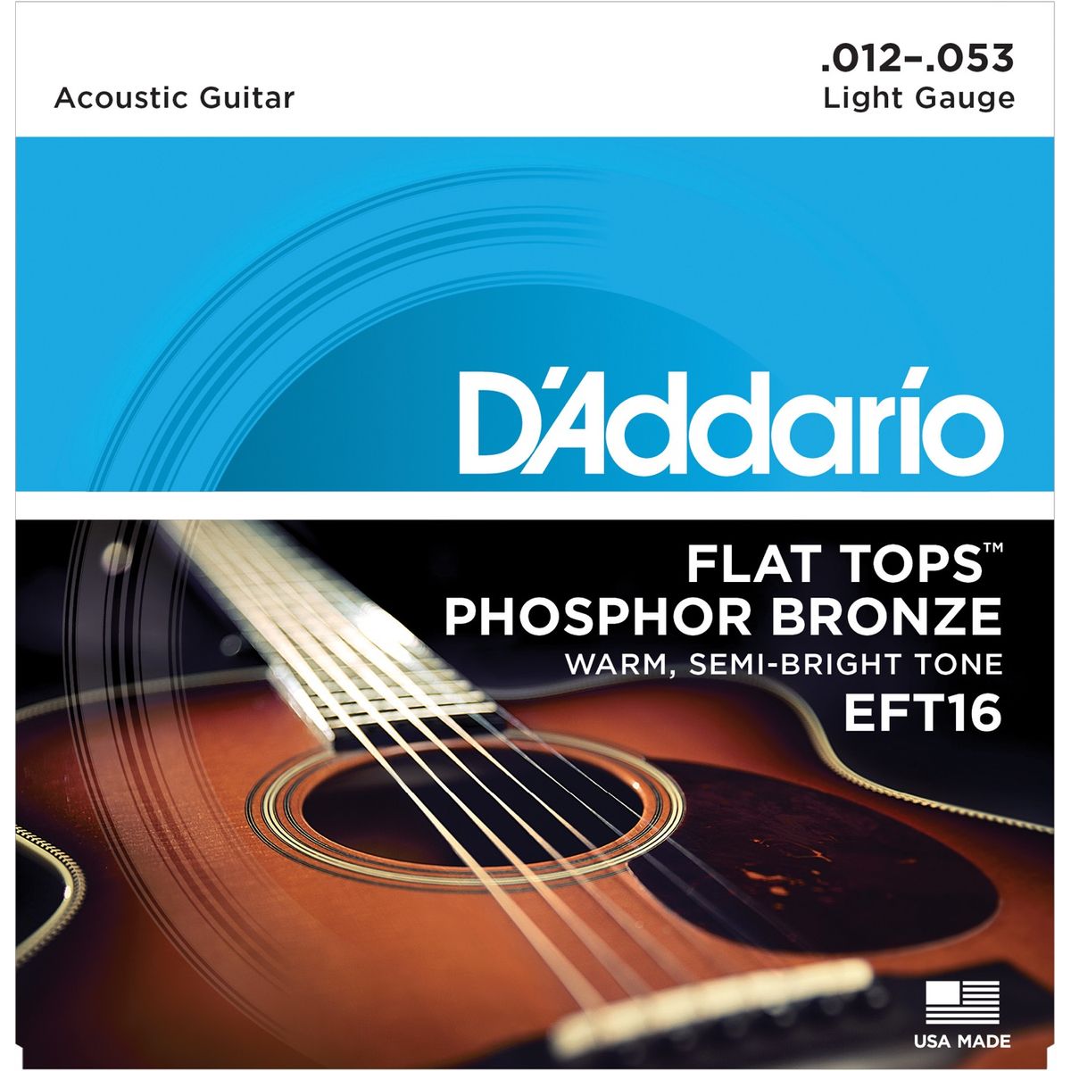 D ´Addario EFT16 - Light Flat Tops Western-strenge 012-053