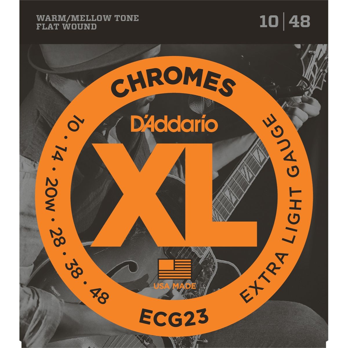 D'Addario ECG23 Flat Wound 0.10 - 0.48