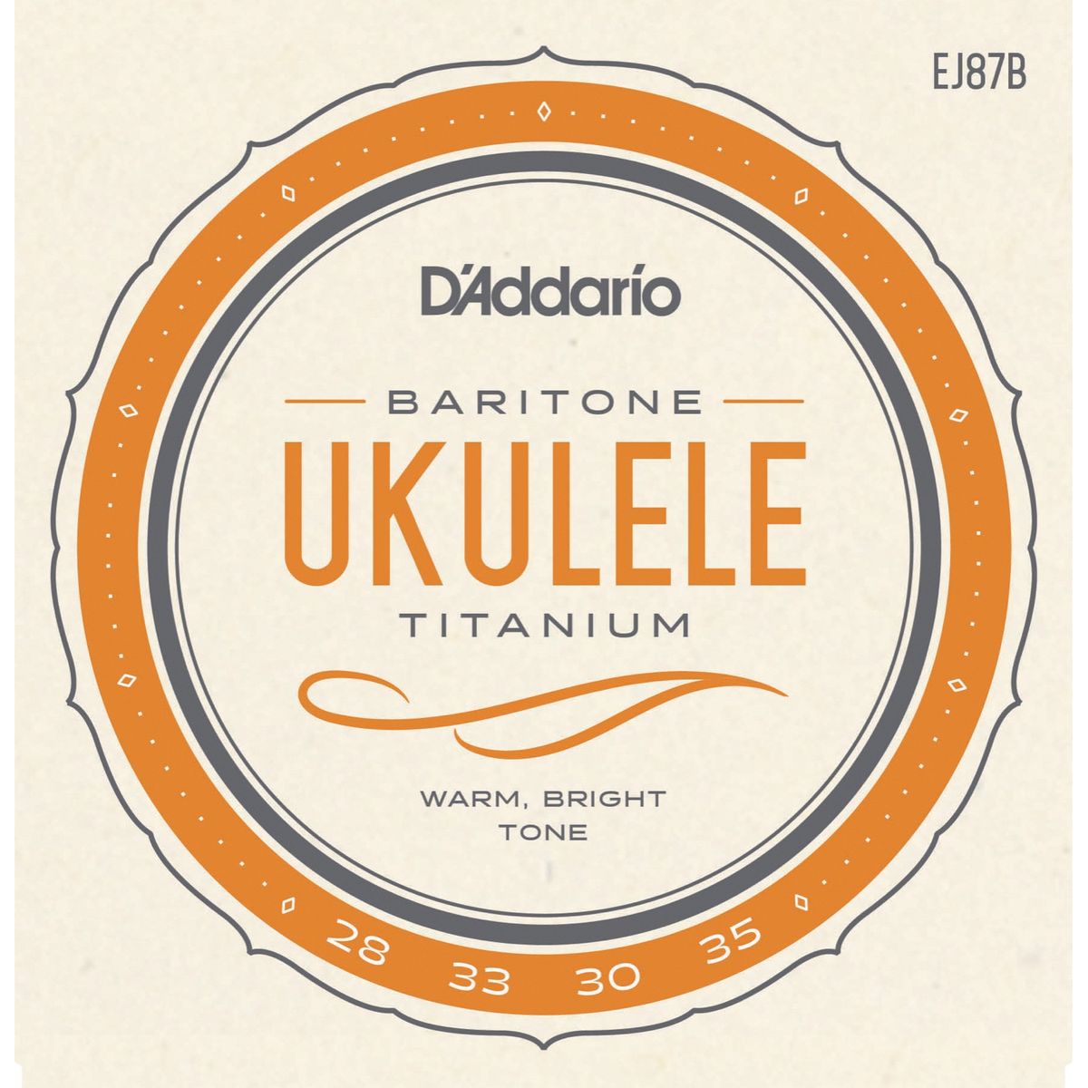 D'Addario EJ87B Bariton Ukulelestrenge Titanium