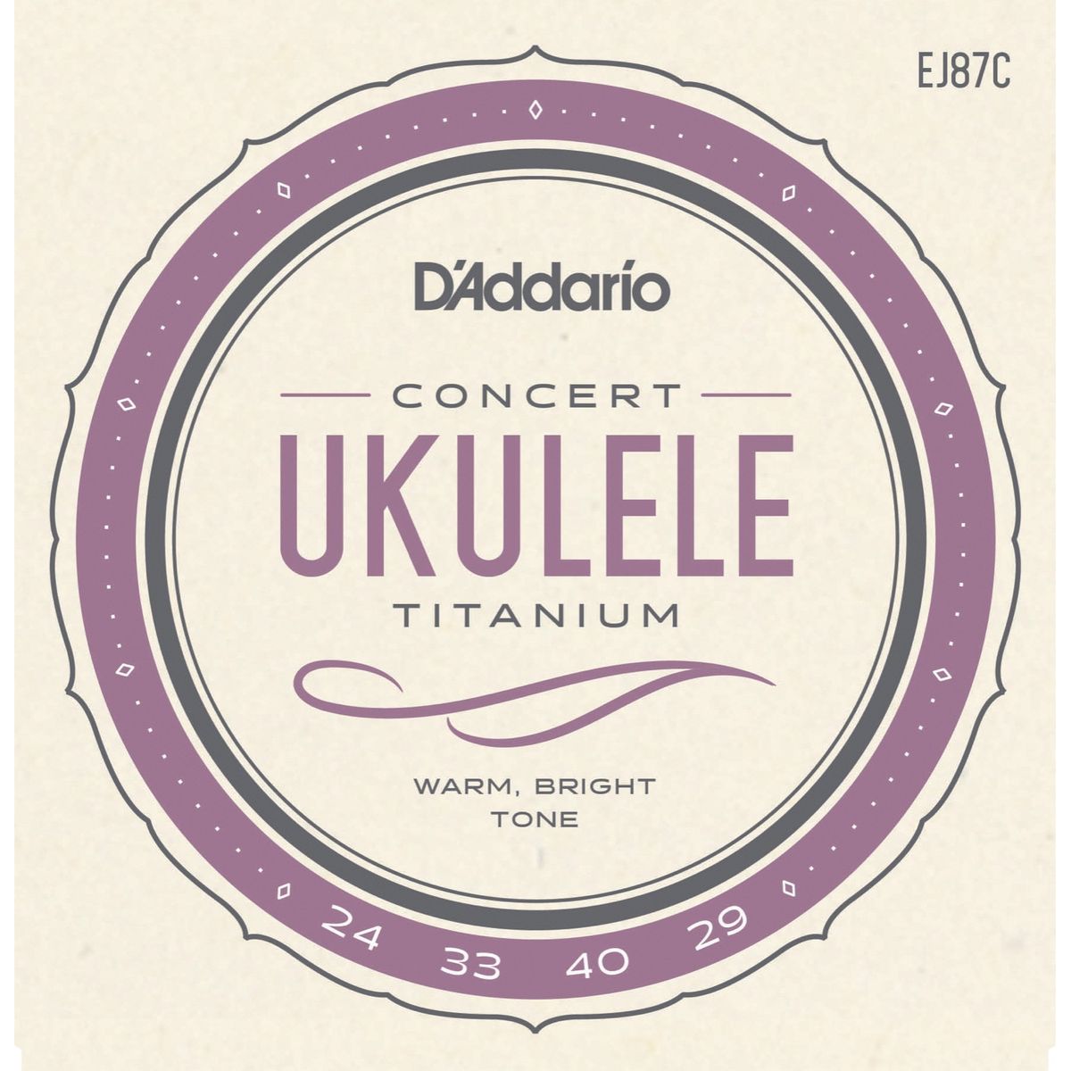 D'Addario EJ87C Concert Ukulelestrenge Titanium