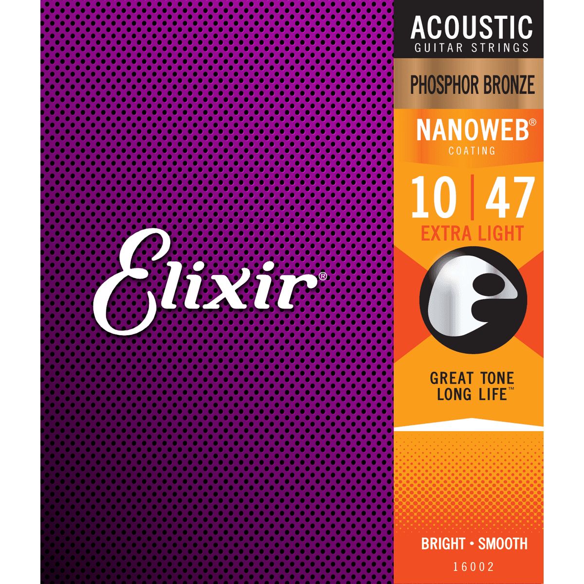 Elixir Nanoweb Phosphor Bronze - Western-strenge 010-047 Extra Light