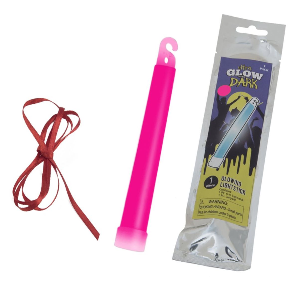 Glow stick knæklys 15cm Pink