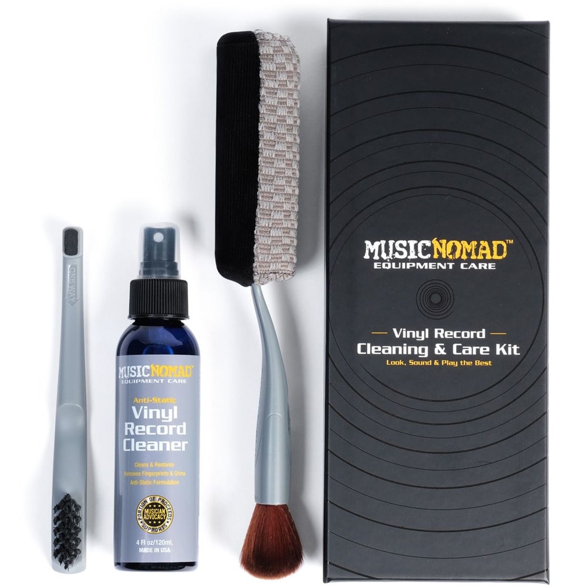 MusicNomad MN890 - Vinyl Cleaning & Care Kit