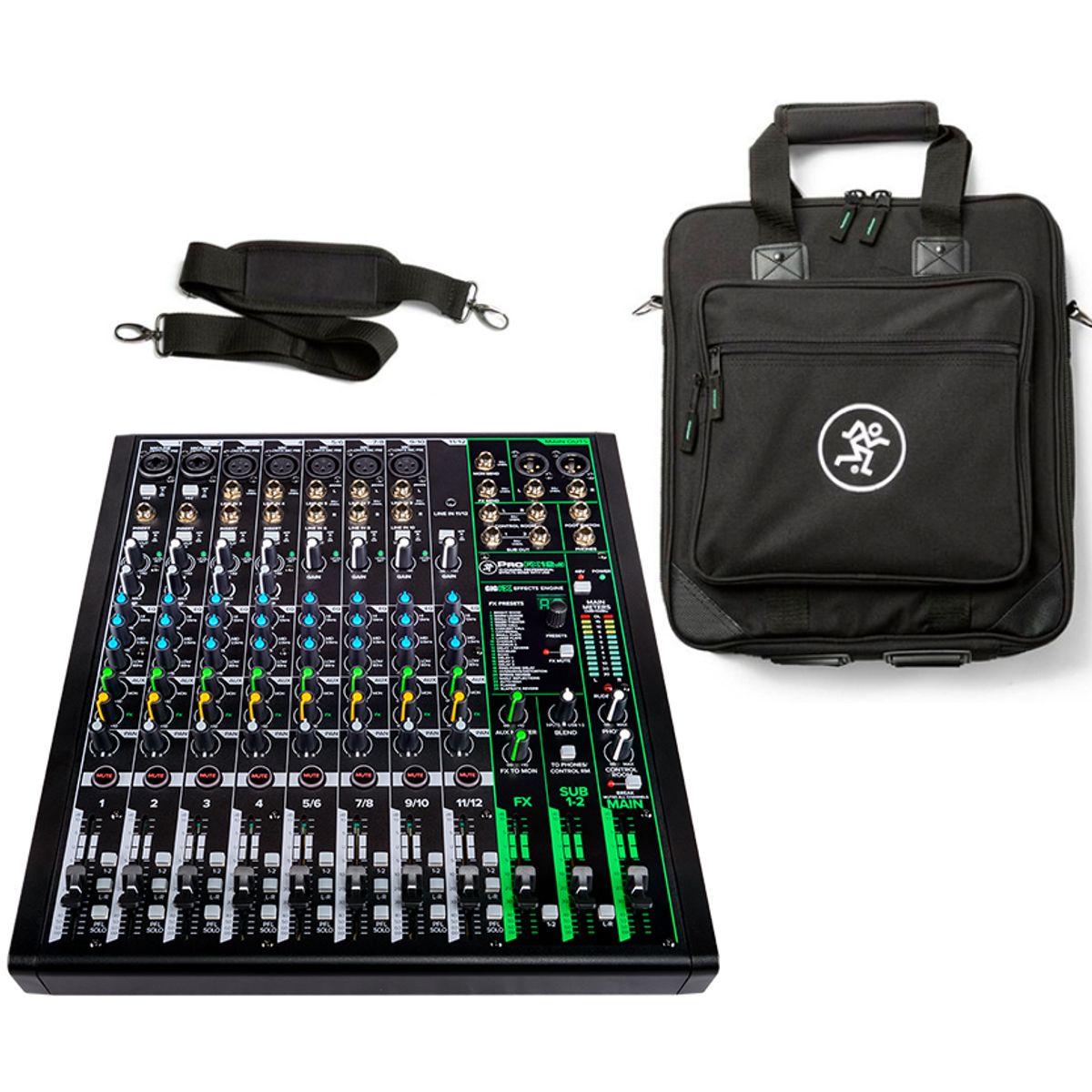 Mackie ProFX12v3 mixer bundle med taske - DEMO