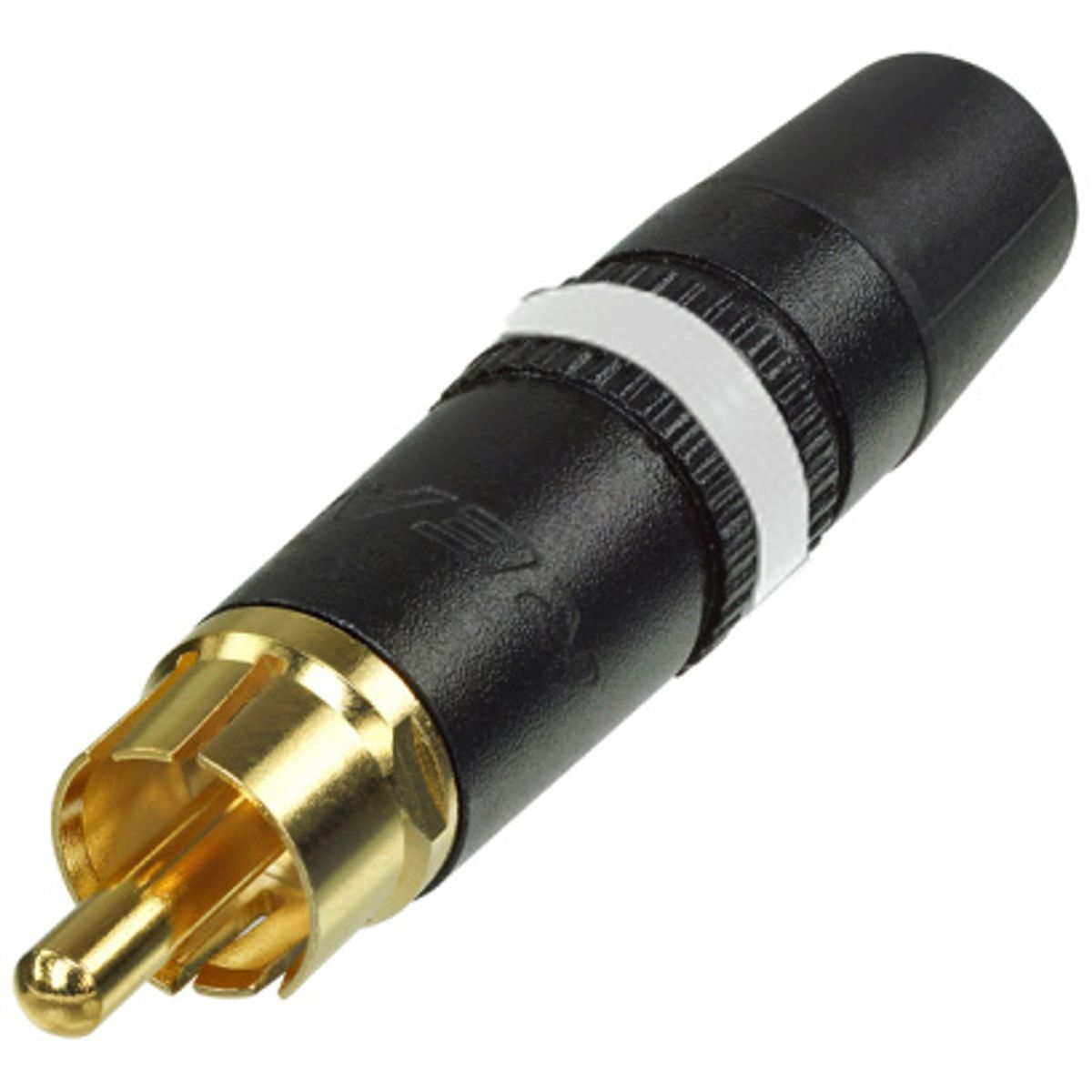 Neutrik NYS373-9 RCA Han Hvid Kabelstik - Sort