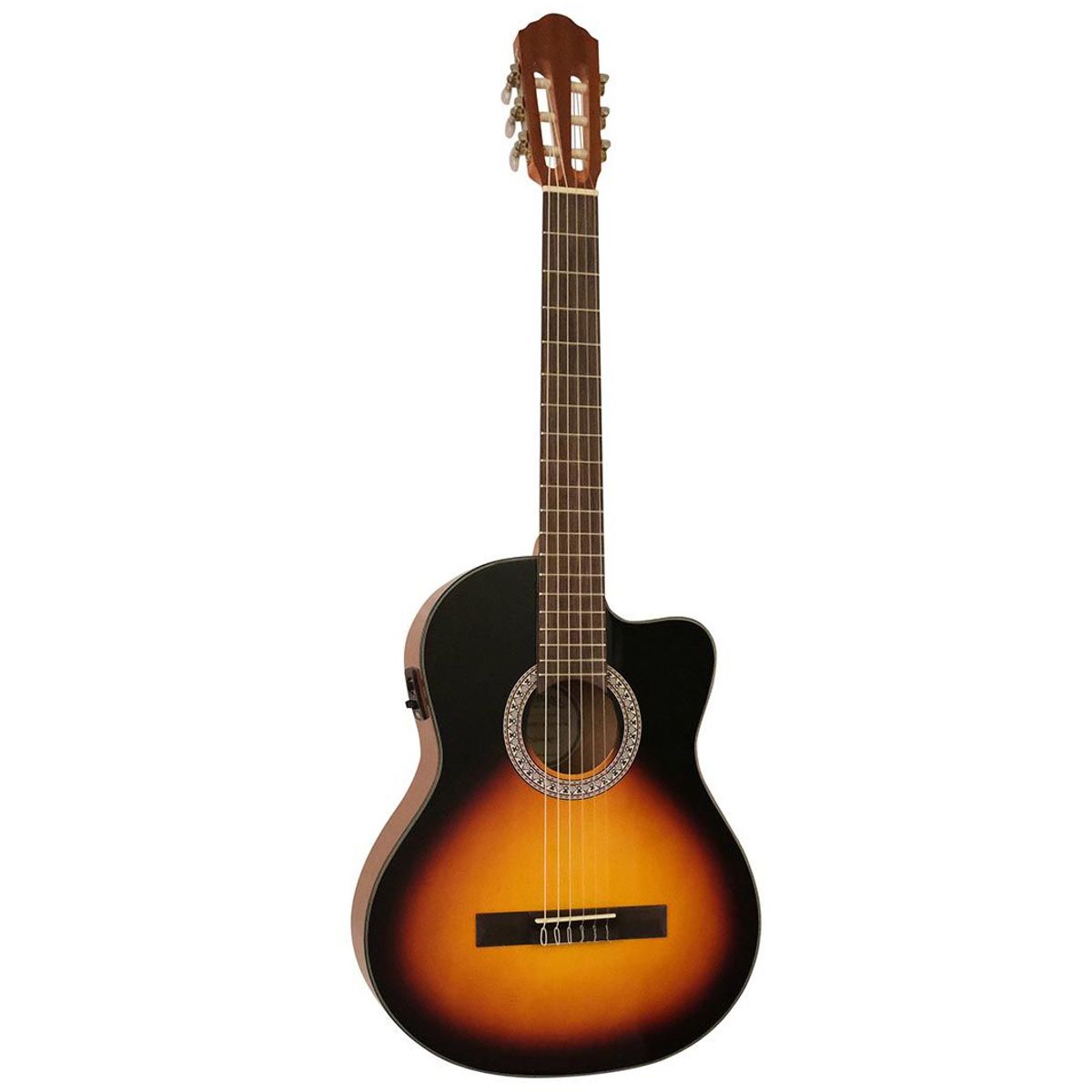 Santana B8 EQ CW v2 klassisk 4/4 guitar med pickup og tuner - HG Sunburst