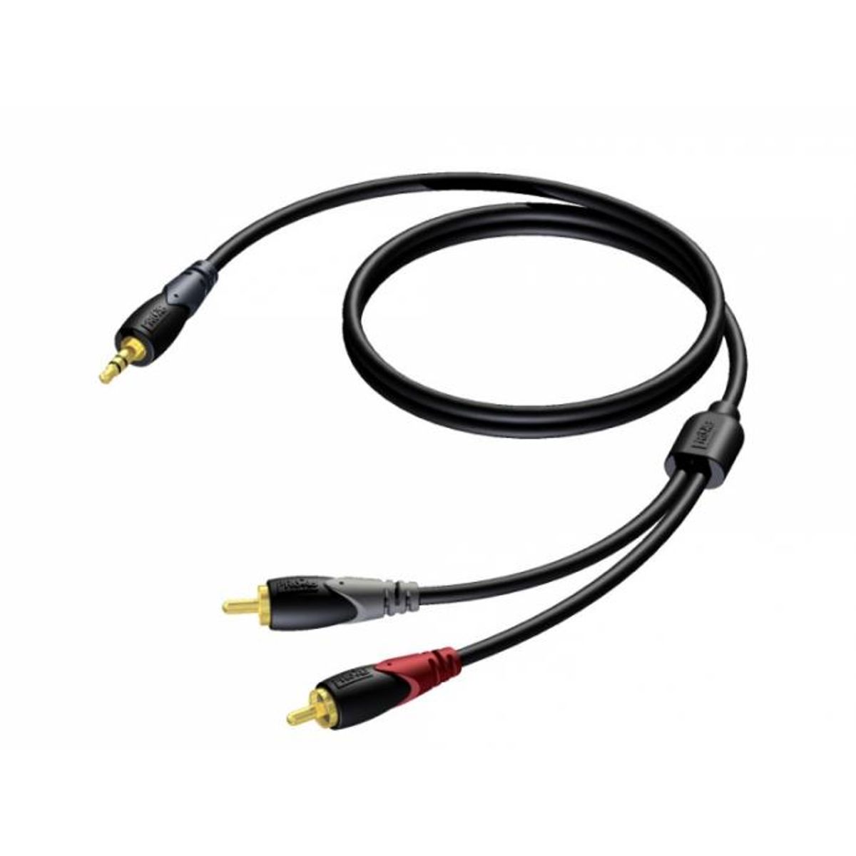 Procab CLA711 - Minijack 3,5mm Stereo Han til 2xPhono/RCA Han Kabel 10 meter