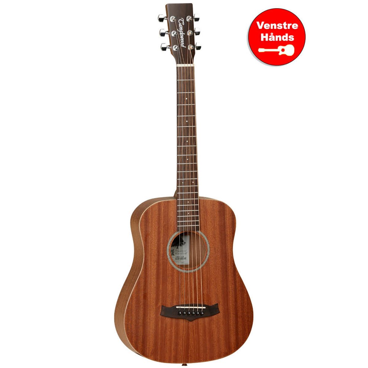 Tanglewood TW2TLH Travel model venstrehånds Western guitar - Mahogni