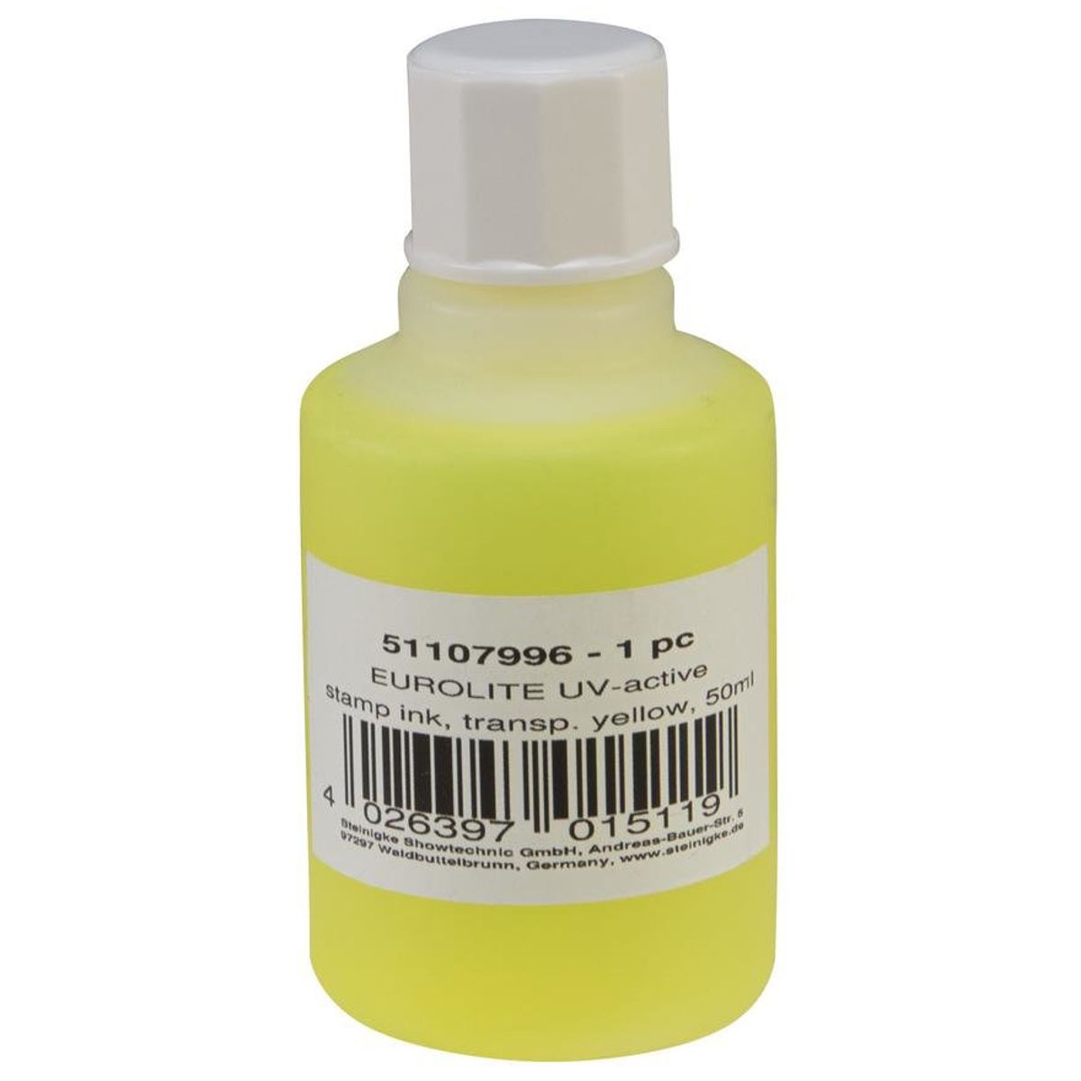 Eurolite UV Stempel væske 50ml Gul