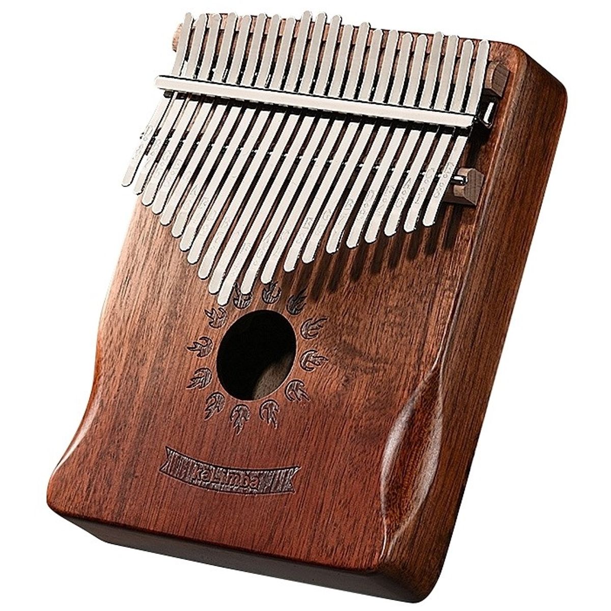 Kalimba i Solid Acacia - Brown-Sun med 21 toner