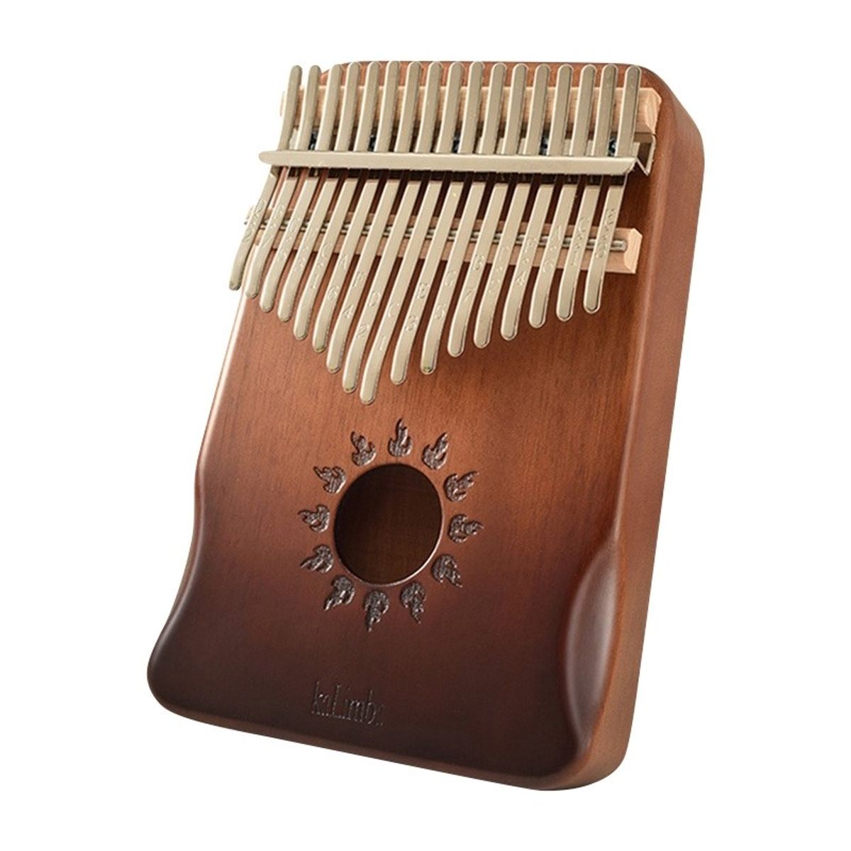 Kalimba i Solid Acacia - Brown-Sun med 17 toner