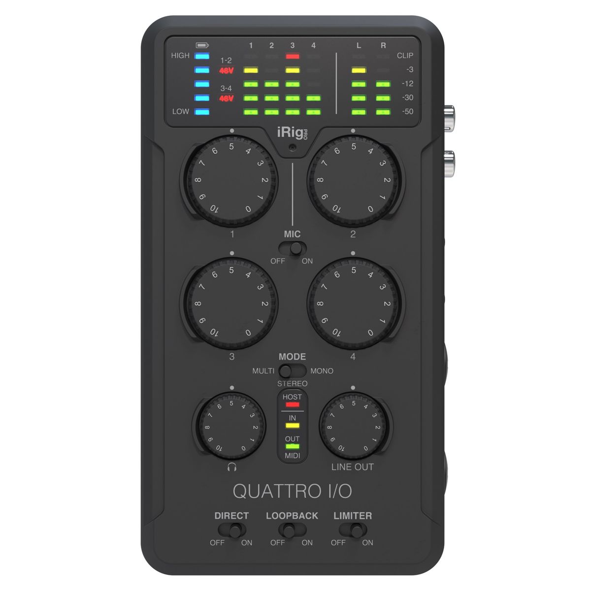 IK Multimedia iRig Pro Quattro I/O Håndholdt lydkort