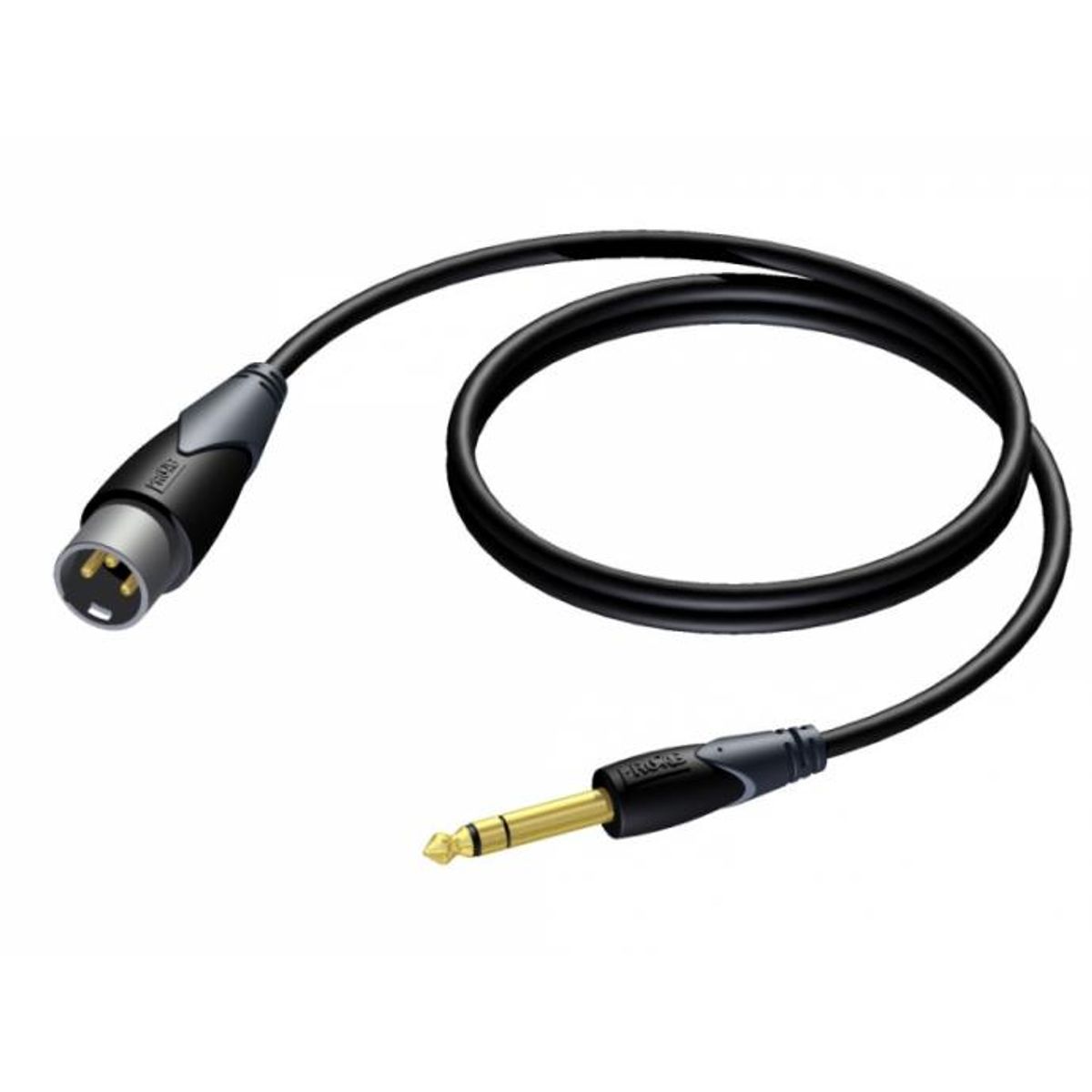 Procab CLA724 - Jack 6,3mm Han Stereo til XLR 3Pol Han kabel 1,5 meter